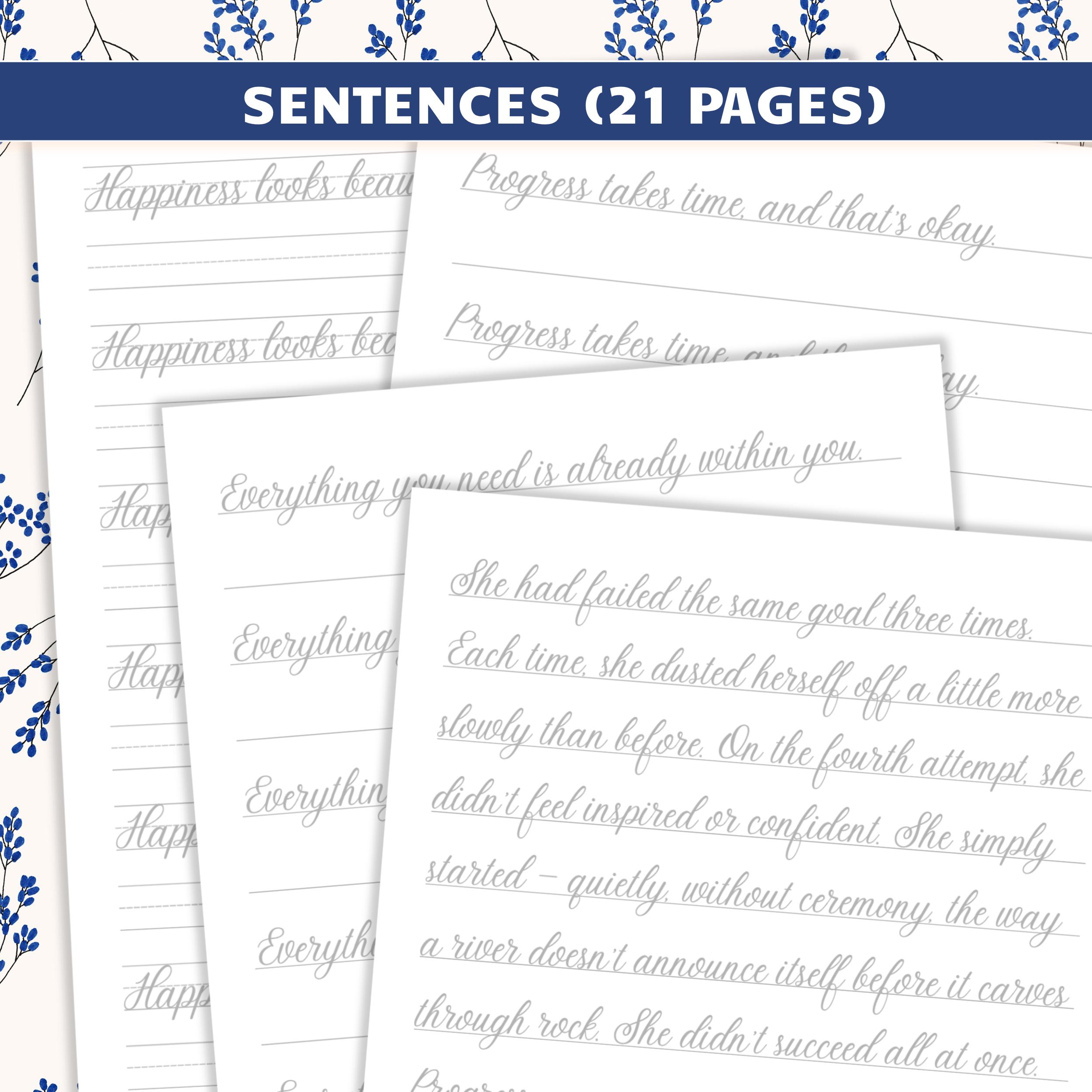Cursive Handwriting Practice Tracing Worksheet to Improve Handwriting ...