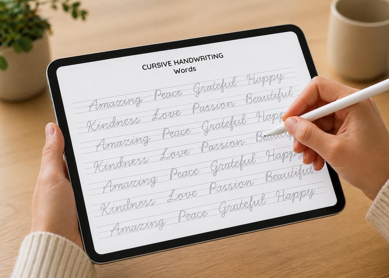 Beginner Cursive Handwriting Practice Worksheet to Improve Handwriting ...