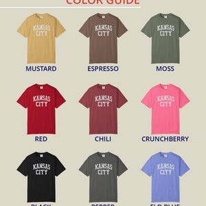 Kansas City Shirt | Vintage KC Tee | Retro Football & Baseball T-Shirt | Midwest Gameday Comfort Colors Unisex Tee | Womens Mens Tshirt image 4