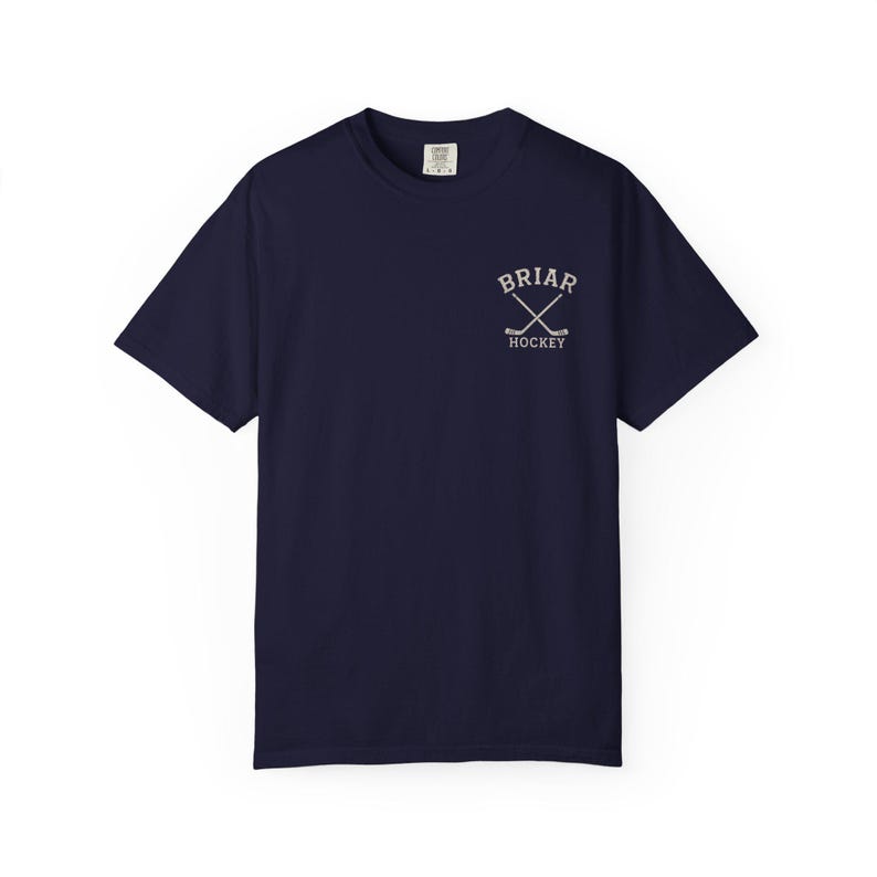 Briar Hockey Shirt | Campus Inspired Tee | Comfort Colors TShirt | Graham Logan Tucker Di Laurentis T-Shirt image 7