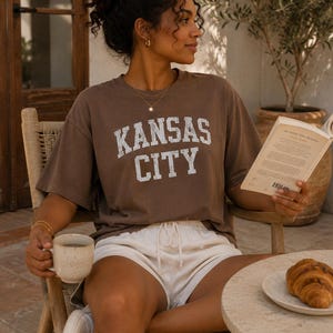 Kansas City Shirt | Vintage KC Tee | Retro Football & Baseball T-Shirt | Midwest Gameday Comfort Colors Unisex Tee | Womens Mens Tshirt image 1