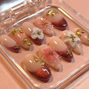 BINI-inspired/Birthday Nails/Summer Nails/Spring vibes/French pink/Gold details
