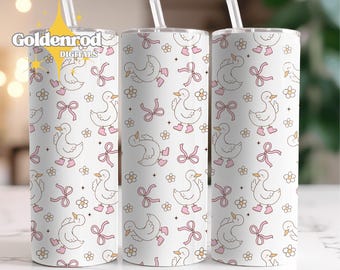 Gans und Gänseblümchen 20 Unzen Tumbler Wrap, Sublimations-Design (PNG)