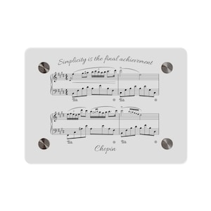 Acrylic Wall Art Panels- Genuine Chopin Musical Notation from concerto number 1, Romance.