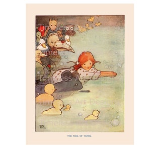 Mabel Lucie Attwell - Girl and her doll