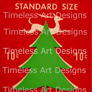Digital Download Image, Antique Box Of Christmas Tree Ornament Hangers, Vintage Christmas Box Graphics,  Christmas Printable.