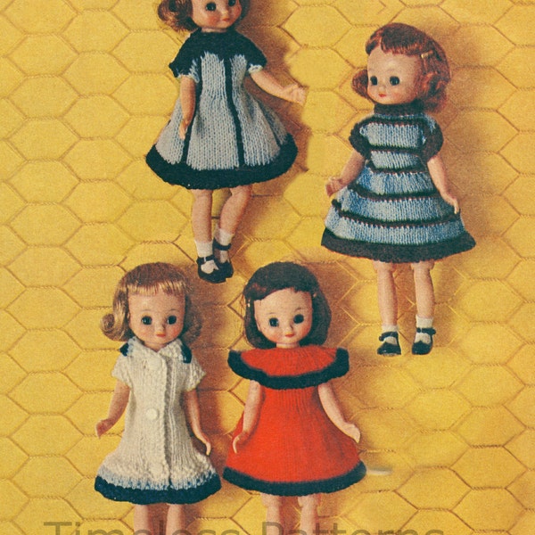 Instant Digital Download Vintage Betsy McCall Doll Clothes Knitting Pattern , PDF Instant Download!