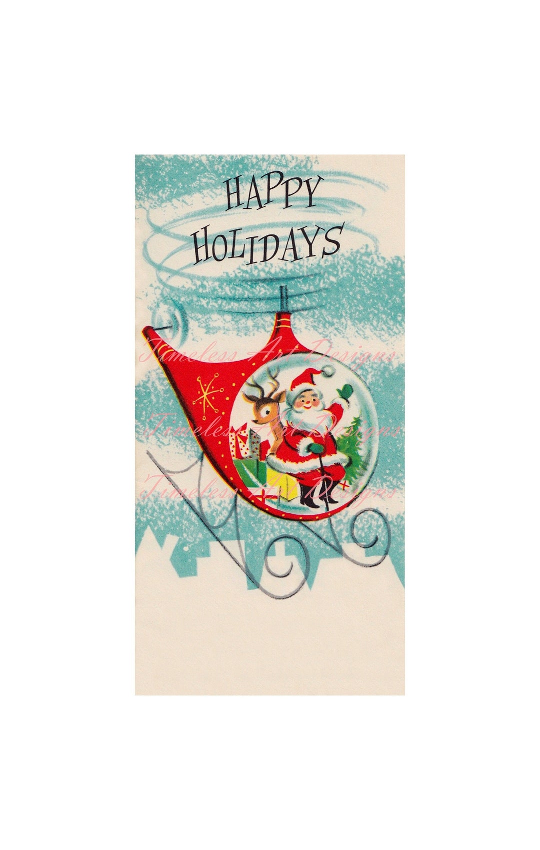 Vintage Santa Printable Digital Download Image Cute Santa - Etsy