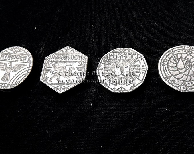 Dune House Pins. Atreides, Harkonnen, and Corrino and a Dune Pin Etsy