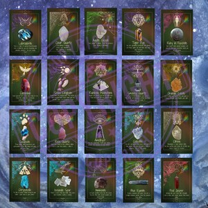 The Voice Within the Stones – Printable Crystal Oracle Deck with 20 Cards & Guidebook | Digital Spiritual Tool for Intuition