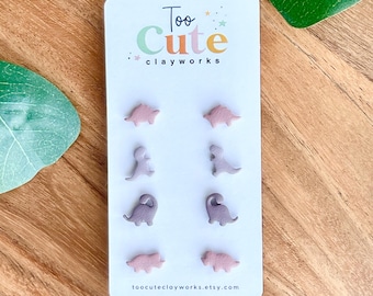Dinosaur Clay Earring Sets