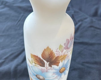 vase vintage en verre dépoli pour cadeau pour la fête des mères vase de fleurs avec vase à fleurs peint décor shabby chic