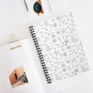 Shell Design Spiral Notebook Kuststrand Älskarens Journal Mors Dag Present