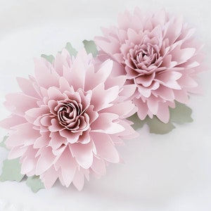 Easy Paper Flower Tutorial Paper Flower Templates Cricut 3D Flowers SVG PDF Small Flowers Party Decor Matilda Flower image 1