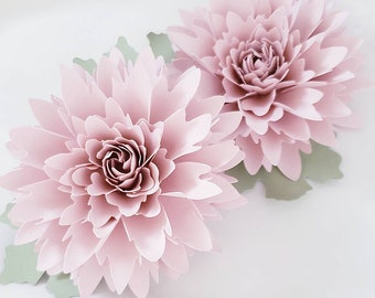 Easy Paper Flower Tutorial - Paper Flower Templates - Cricut - 3D Flowers - SVG - PDF - Small Flowers - Party Decor - Matilda Flower