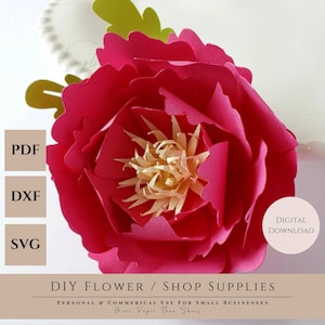 SVG File - Paper Flower Tutorial - Paper Flower Templates - Cricut SVG - 3D Flowers - SVG - Small Flowers - Party Decor - Flower Pattern