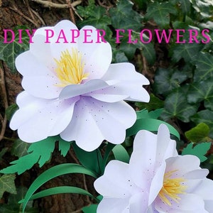 Easy Paper Flower Tutorial Paper Flower Templates Cricut File SVG/PDF Small Flowers Commerical Use Stemmed Paper Flower image 4