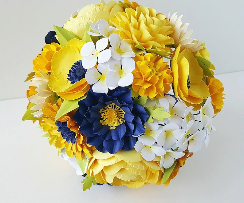Paper Bouquet Paper Flower Bouquet Wedding Bouquet Etsy