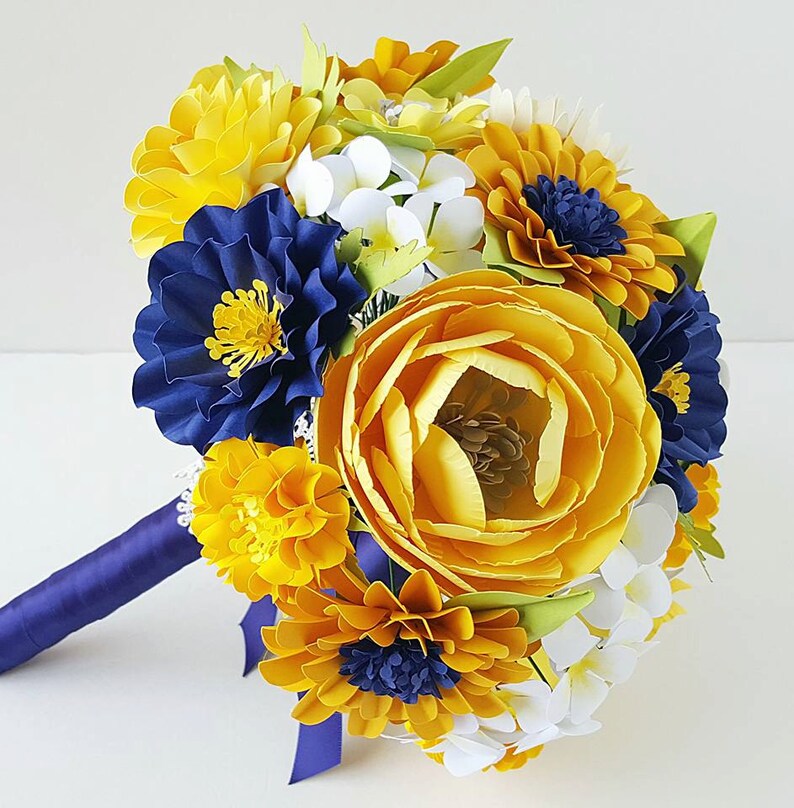 Paper Bouquet Paper Flower Bouquet Wedding Bouquet Etsy