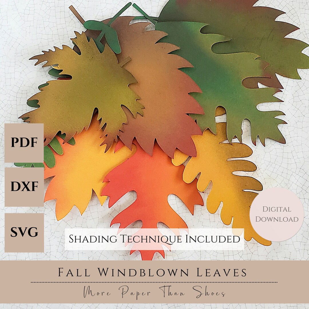 SVG Paper Flower Leaves Tutorial Paper Leaves Templates Etsy