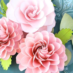 DIY Paper Flower Template Bundle: Ashley & Dahlia, SVG PDF Cut Files (Digital Download)