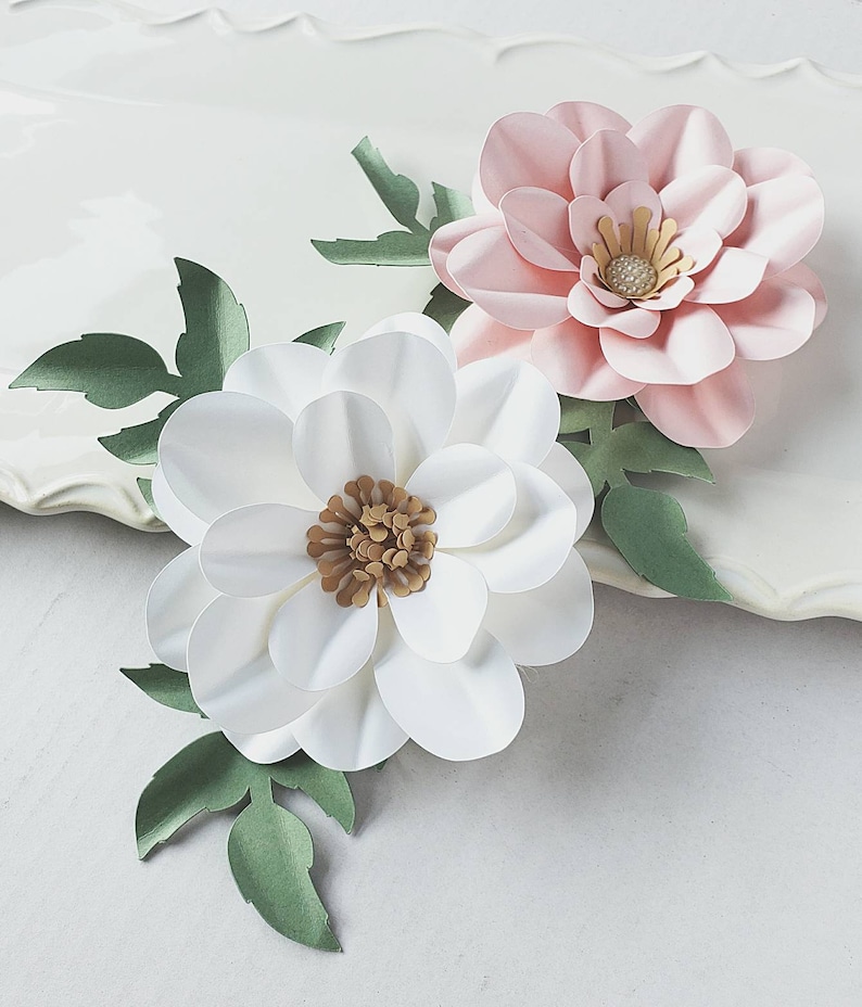 Easy Paper Flower Tutorial Paper Flower Templates DIY Flowers 3D Flowers SVG/PDF Small Flowers Party Decor Abigail Flower image 2