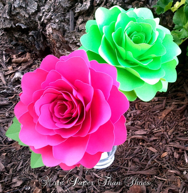 Paper Flowers Table Decorations Wedding Decorations Etsy