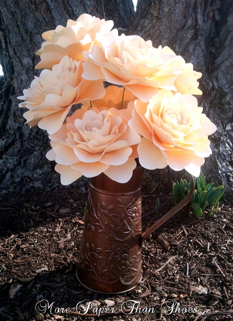 Paper Flowers Table Decorations Wedding Decorations Etsy