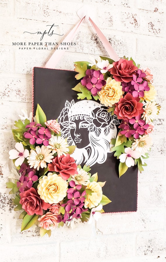 Handmade Floral Art Canvas, Wall Hanging, Paper Flower Canvas, Wall Decor, Home Decor, Flower Canvas, The Gypsy Rose, Hanging Decor, Florals Il_570xn