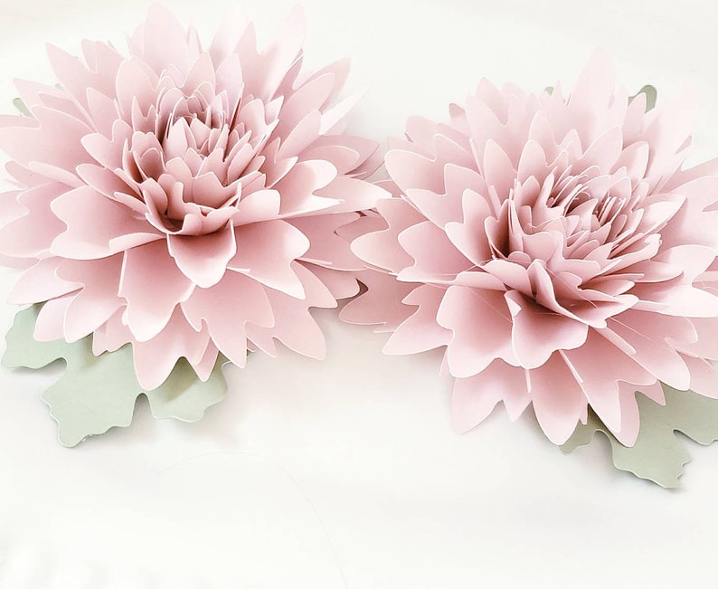 Easy Paper Flower Tutorial Paper Flower Templates Cricut 3D Flowers SVG PDF Small Flowers Party Decor Matilda Flower image 3