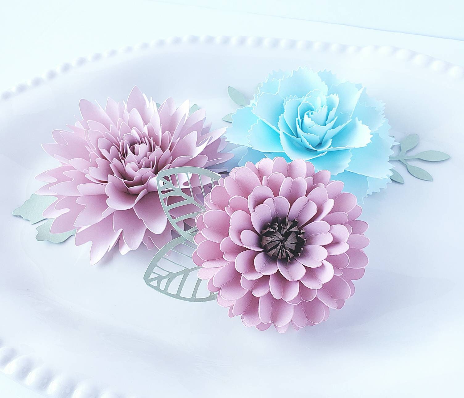 Paper Flower Tutorial Paper Flower Templates DIY Flowers Etsy