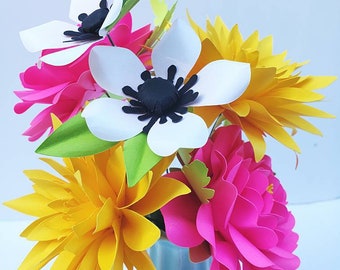 Paper Flower Templates – DIY Summer Flower Bundle (SVG/PDF)