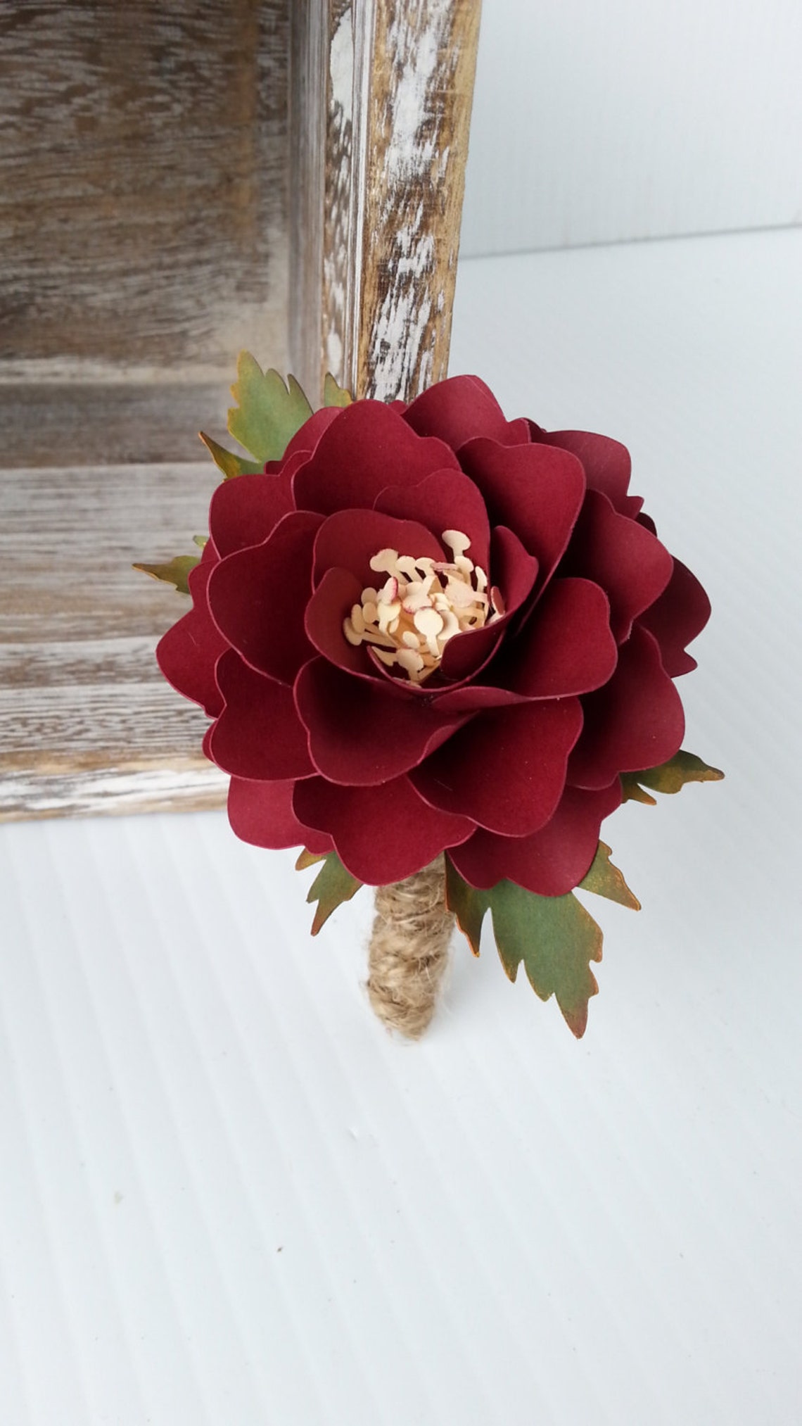 Paper Flower Boutonniere Buttonhole Spring Weddings Etsy