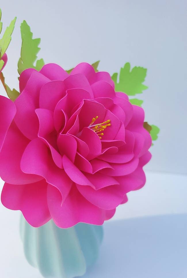 Easy Paper Flower Tutorial Paper Flower Template DIY Flowers 3D Flowers  SVG/PDF Party Flower Decor Loranda Flower 