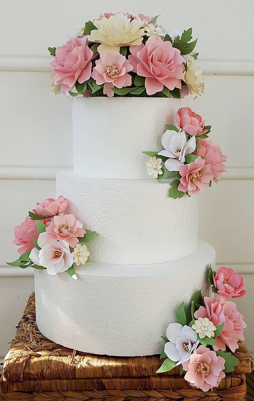 Cake Flowers Flower Wedding Cake Paper Flower Wedding Cake Etsy