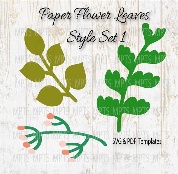 Paper Flower Leaf Template from i.etsystatic.com