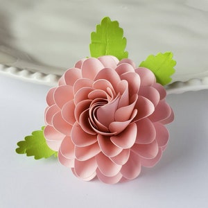 Easy Paper Flower Tutorial Paper Flower Templates Cricut 3D Flowers SVG PDF Small Flowers Party Decor Round Ball Dahlia image 1