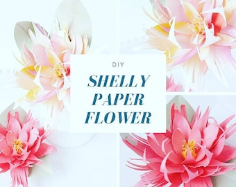 Easy Paper Flower Tutorial - Paper Flower Templates - Cricut - 3D Flowers - SVG - PDF - Small Flowers - Party Decor - Shelly Flower