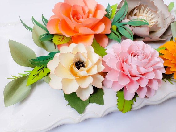 Papier Simple Fleur Tutoriel Fleur Fleurs Bricolage Des Modèles 3d Fleurs En Papier Svgpdf Petites Fleurs Fleur Cinq Bundle