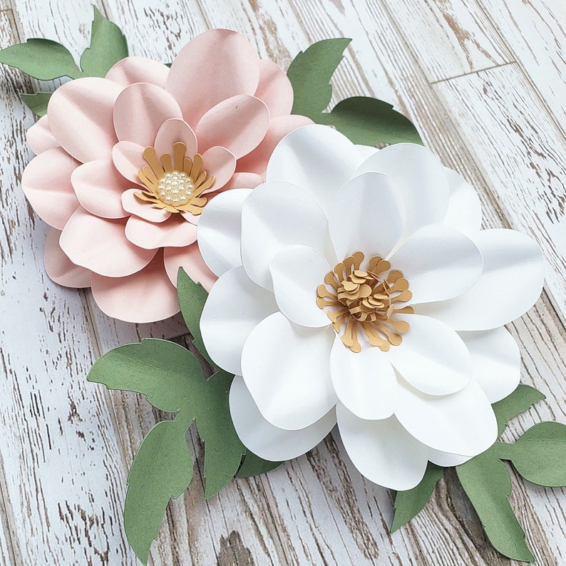 Easy Paper Flower Tutorial Paper Flower Templates DIY Flowers 3D Flowers SVG/PDF Small Flowers Party Decor Abigail Flower image 4