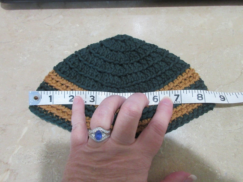 Kippot, Extra Large Crocheted Kippa, Cotton Kippah, Jewish Head Covering image 6