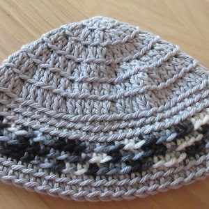 Kippot, Extra Large Crocheted Kippa, Cotton Kippah, Jewish Head Covering
