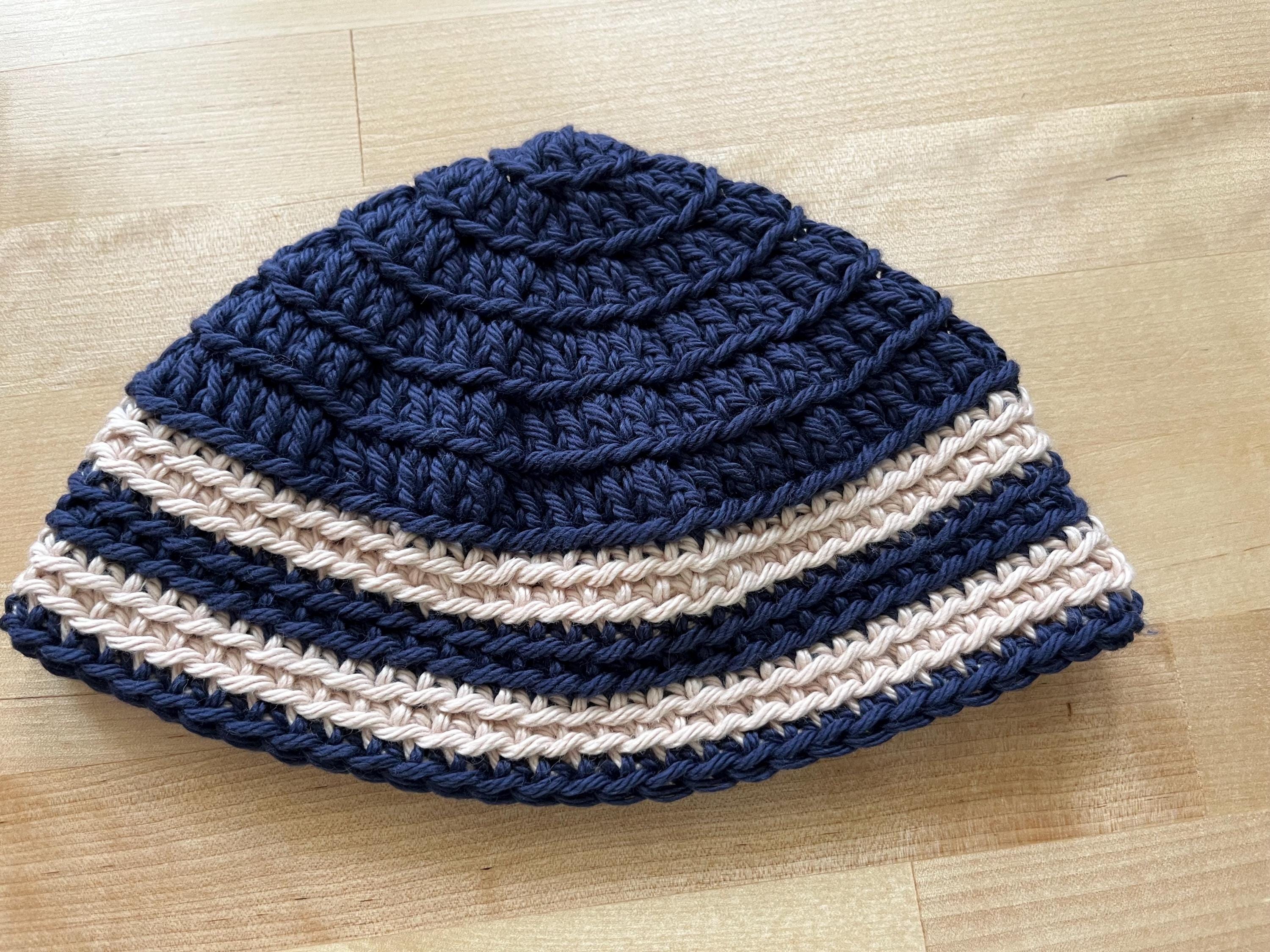 16 Crochet Kippah Patterns for Everyday Wear, Gifts, and Judaica-Inspired Style 4 Extra Large Crochet Cotton Kippah: Dark Denim & Antique