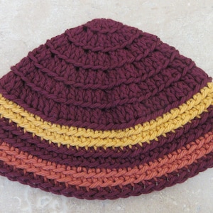 Kippot, Extra Large Crocheted Kippa, Cotton Kippah, Jewish Head Covering