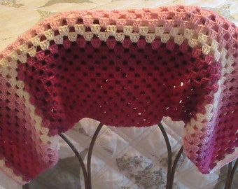 Pink Baby Blanket, Little Girl's Pink Blanket, Adult Lap Blanket, Shades of Pink