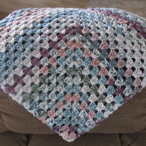 Crocheted Baby Blanket, Baby Shower Gift, Lap Blanket, Crocheted Afghan