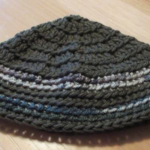 Kippot, Extra Large Crocheted Kippa, Cotton Kippah, Jewish Head Covering, Frik Kippot