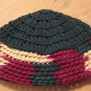 Kippot, Kippah, Extra Large Crochet Kippot, Jewish Head Covering, Cotton Kippot