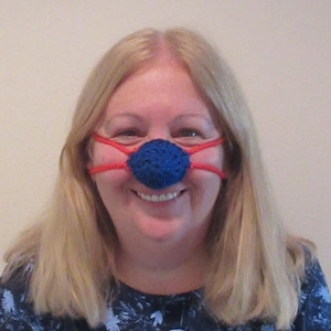 Crocheted Nose Warmer: Football Fan Team Colors, Winter Nose Cover