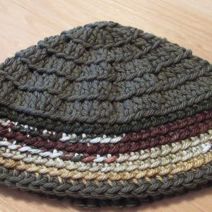 Kippot, Extra Large Crocheted Kippa, Cotton Kippah, Jewish Head Covering